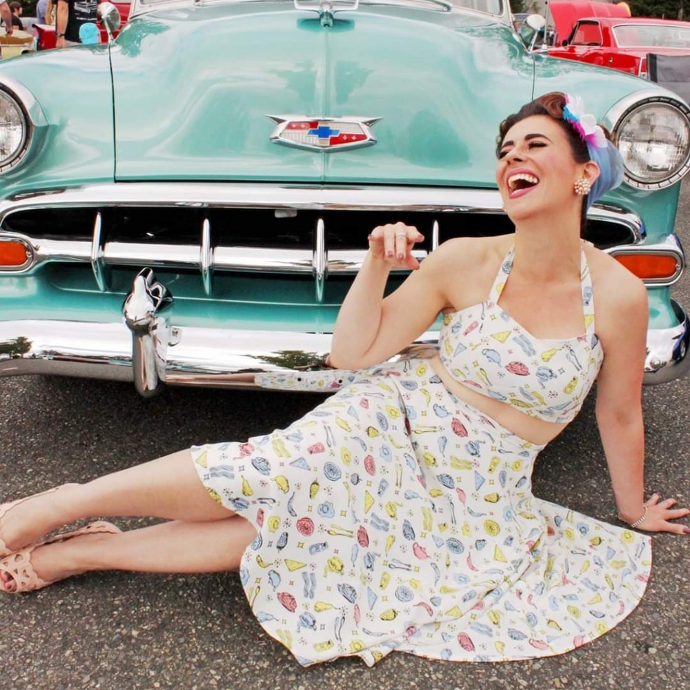 TWO PIECE SUMMER PINUP PLAYSUIT